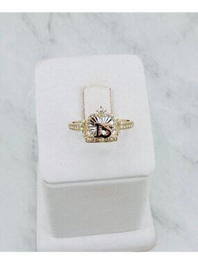 10K Solid Gold Sweet 15 Ring – 15 Años corona